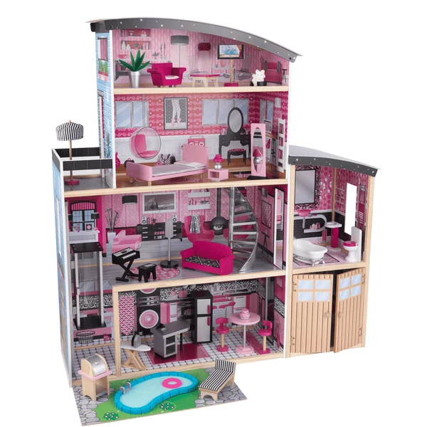 KidKraft® Poppenhuis Glitter Poppen-villa 4 KidKraft® Poppenhuis Glitter Poppen-villa - Afbeelding 2