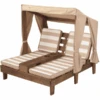 Kidkraft® Tweepersoons Kinderligstoel Met Bekerhouders, Beige