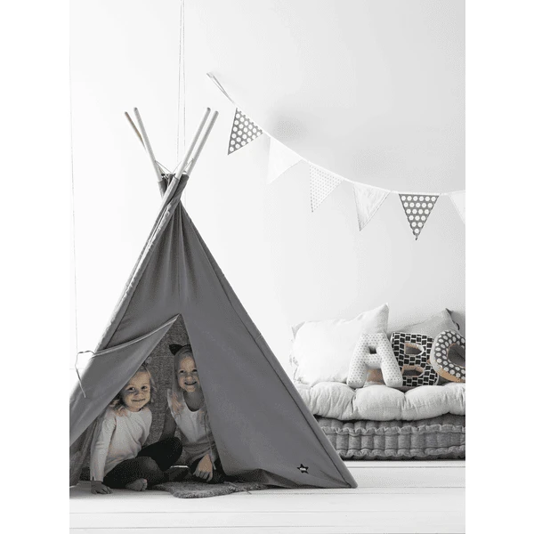 Kids Concept Tipi Tent, Grijs 4 Kids Concept Tipi Tent, Grijs - Afbeelding 2