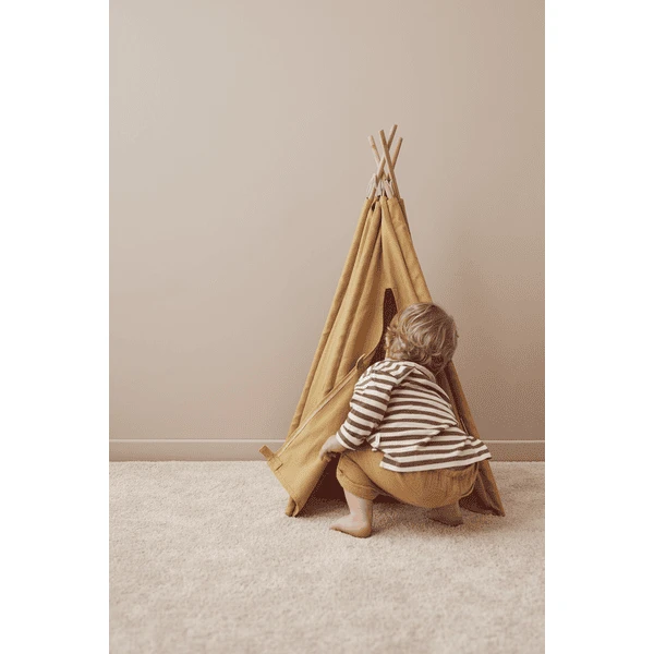 Kids Concept ® Tipi Tent Mini H 75 Cm Geel 4 Kids Concept ® Tipi Tent Mini H 75 Cm Geel - Afbeelding 2