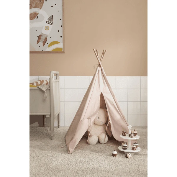 Kids Concept ® Tipi Tent Mini Lichtroze 4 Kids Concept ® Tipi Tent Mini Lichtroze - Afbeelding 2