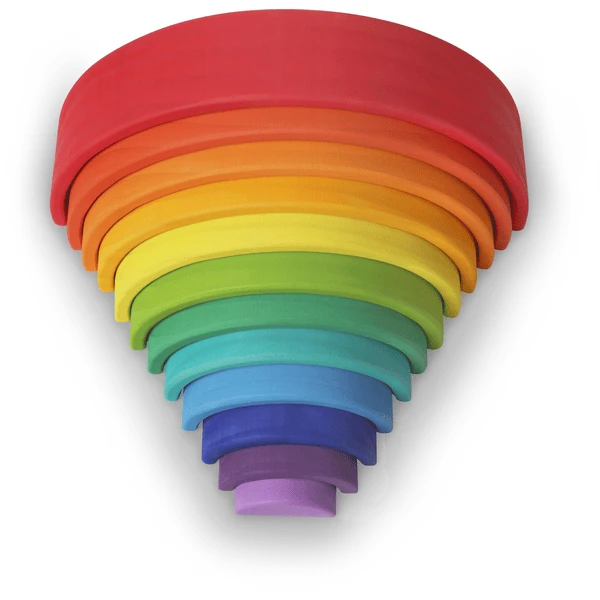 Kinderfeets ® Bogen Regenboog - Stapelbare Houten Bogen 5 Kinderfeets ® Bogen Regenboog - Stapelbare Houten Bogen - Afbeelding 3