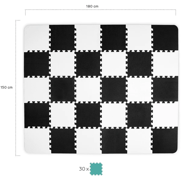 Kinderkraft Luno-schuim Puzzelmat, Zwart 5 Kinderkraft Luno-schuim Puzzelmat, Zwart - Afbeelding 3