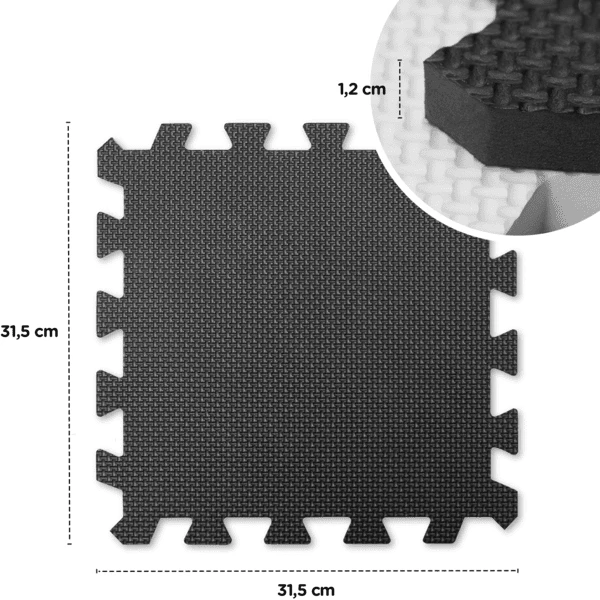 Kinderkraft Luno-schuim Puzzelmat, Zwart 7 Kinderkraft Luno-schuim Puzzelmat, Zwart - Afbeelding 5