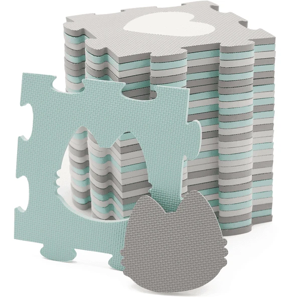 Kinderkraft Kinderrkraft Puzzelmat LUNO SHAPES, Mint 6 Kinderkraft Kinderrkraft Puzzelmat LUNO SHAPES, Mint - Afbeelding 4