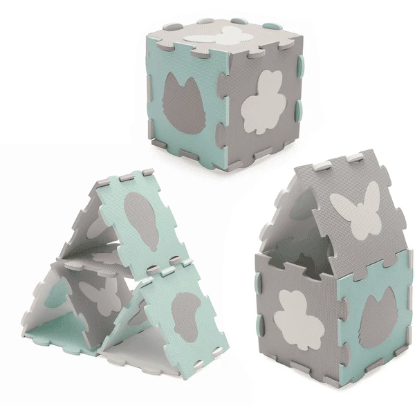 Kinderkraft Kinderrkraft Puzzelmat LUNO SHAPES, Mint 7 Kinderkraft Kinderrkraft Puzzelmat LUNO SHAPES, Mint - Afbeelding 5