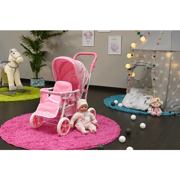 Knorr® Speelgoed Big Twin Poppenwagen - Prince Ss White Rose 4 Knorr® Speelgoed Big Twin Poppenwagen - Prince Ss White Rose - Afbeelding 2