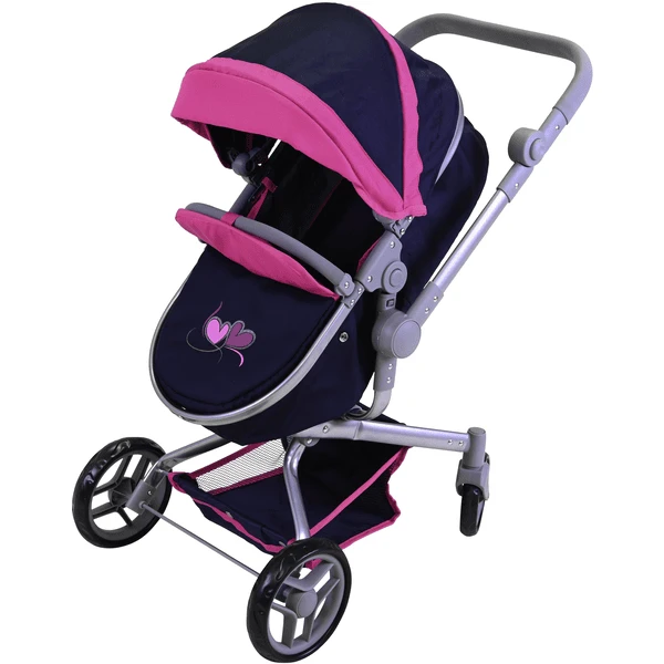Knorr® Speelgoed Poppenwagen Boonk Flying Heart S Navy/roze 7 Knorr® Speelgoed Poppenwagen Boonk Flying Heart S Navy/roze - Afbeelding 5