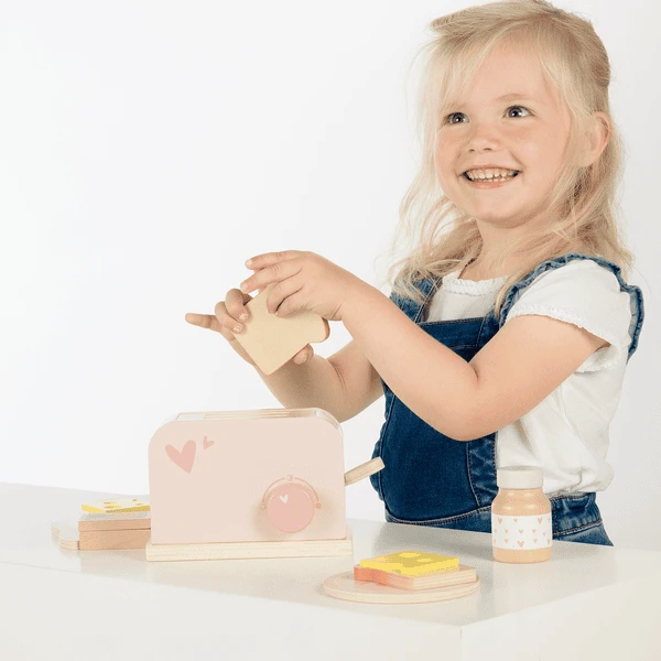 Label-Label - Houten Broodrooster - Roze 5 Label-Label - Houten Broodrooster - Roze - Afbeelding 3