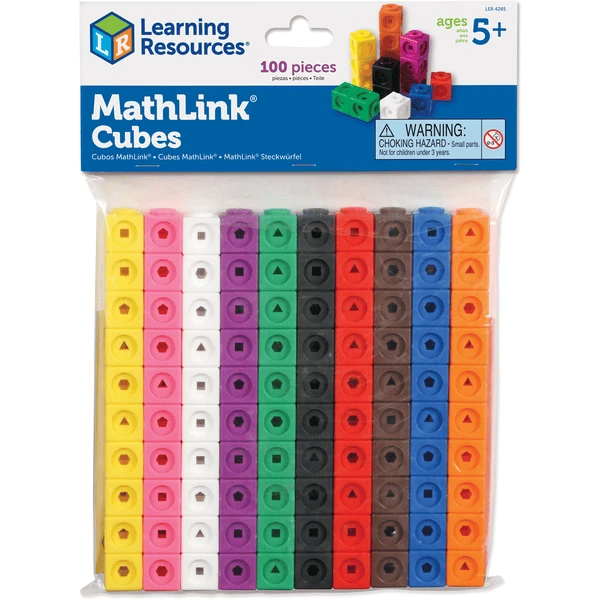 Learning Resources ® Mathlink® Kubussen, Set Van 100 4 Learning Resources ® Mathlink® Kubussen, Set Van 100 - Afbeelding 2