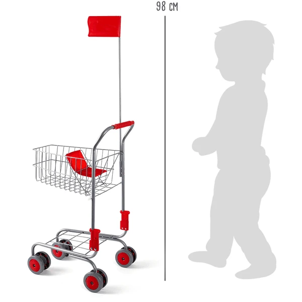 Small Foot LEGLER Boodschappenwagen Zilver 5 Small Foot LEGLER Boodschappenwagen Zilver - Afbeelding 3