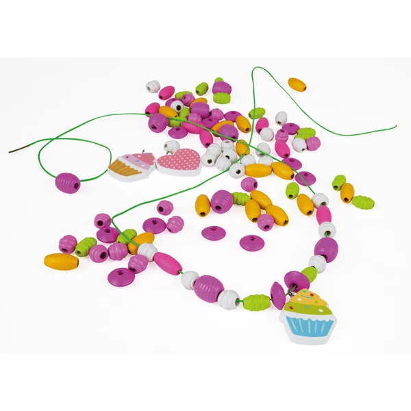 LENA® Houten Kralen Cupcakes, Roze 4 LENA® Houten Kralen Cupcakes, Roze - Afbeelding 2