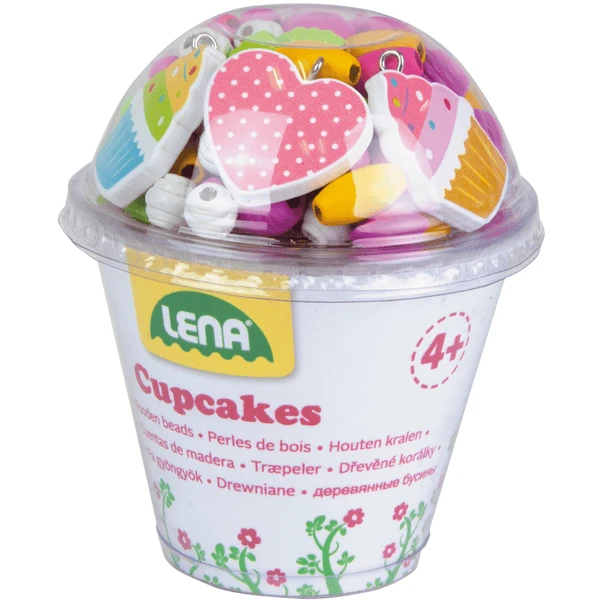 LENA® Houten Kralen Cupcakes, Roze 5 LENA® Houten Kralen Cupcakes, Roze - Afbeelding 3