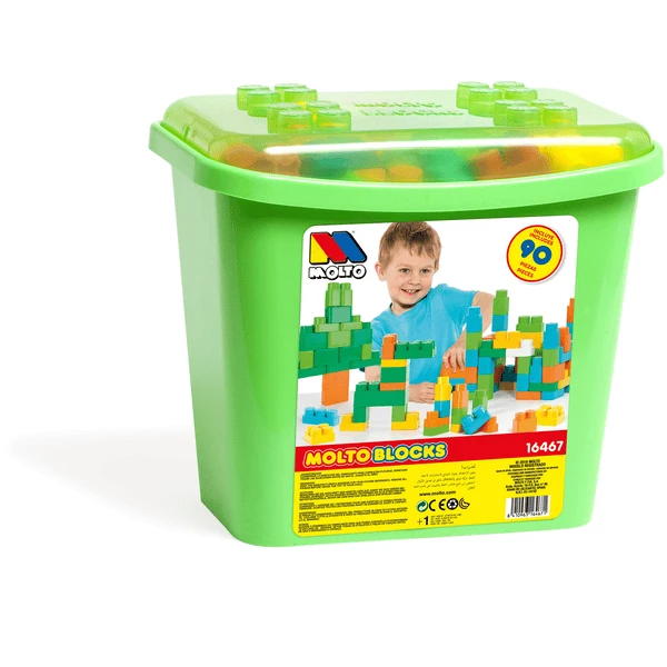 MOLTO Bouwsteen Activity Doos Met 90 Stenen Groen 5 MOLTO Bouwsteen Activity Doos Met 90 Stenen Groen - Afbeelding 3