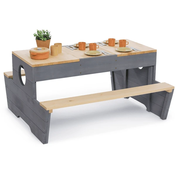 MUDDY BUDDY Speeltafel "Creator" Naturel Wolkengrijs 3 MUDDY BUDDY Speeltafel "Creator" Naturel Wolkengrijs