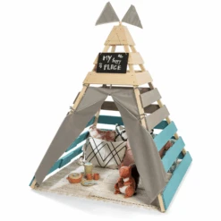 MUDDY BUDDY Speeltent Tipi Voor Buiten "Dreamer" Naturel-warm Grijs-petrol Blauw 8 MUDDY BUDDY Speeltent Tipi Voor Buiten "Dreamer" Naturel-warm Grijs-petrol Blauw -Pink or blue muddy buddy speeltent tipi voor buiten dreamer naturel warm grijs petrol blauw a412375 2