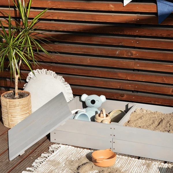 MUDDY BUDDY Zandbak "Space Saver" Warm Grijs 7 MUDDY BUDDY Zandbak "Space Saver" Warm Grijs - Afbeelding 5