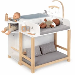 MUSTERKIND ® Doll Centre "Viola" Wit/natuur/grijs -Pink or blue musterkind doll centre viola wit natuur grijs a392685 2