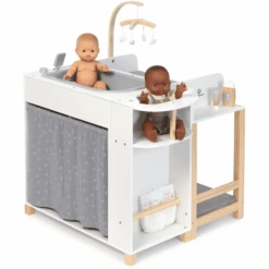 MUSTERKIND ® Doll Centre "Viola" Wit/natuur/grijs -Pink or blue musterkind doll centre viola wit natuur grijs a392685 3