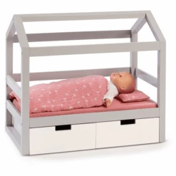 MUSTERKIND ® Poppenhuis Bed Viola Grijs/wit 11 MUSTERKIND ® Poppenhuis Bed Viola Grijs/wit -Pink or blue musterkind poppenhuis bed viola grijs wit a326667 4