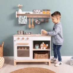 MUSTERKIND ® Speel Keuken- Magnolia - Wit/natuurlijk -Pink or blue musterkind speel keuken magnolia wit natuurlijk a301990 2