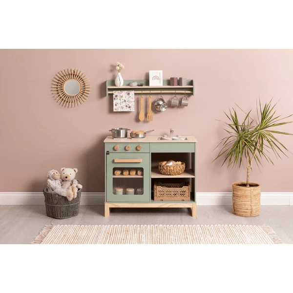 MUSTERKIND ® Speelkeuken- Magnolia - Salie/natuur 5 MUSTERKIND ® Speelkeuken- Magnolia - Salie/natuur - Afbeelding 3