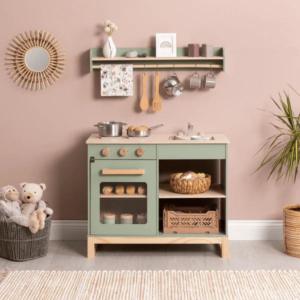 MUSTERKIND ® Speelkeuken- Magnolia - Salie/natuur 7 MUSTERKIND ® Speelkeuken- Magnolia - Salie/natuur - Afbeelding 5