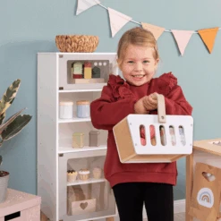 MUSTERKIND ® Winkelmandje- Carum - Wit/natuurlijk/multikleurig -Pink or blue musterkind winkelmandje carum wit natuurlijk multikleurig a302055 2