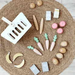 MUSTERKIND ® Winkelmandje- Carum - Wit/natuurlijk/multikleurig -Pink or blue musterkind winkelmandje carum wit natuurlijk multikleurig a302055 3