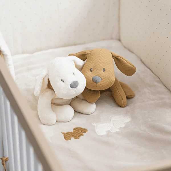 Nattou Charlie Knuffel Hond Flanel Vanille 4 Nattou Charlie Knuffel Hond Flanel Vanille - Afbeelding 2