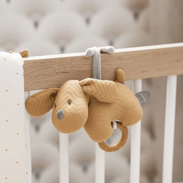 Nattou Charlie Mini Toy Dog Jacquard Caramel 6 Nattou Charlie Mini Toy Dog Jacquard Caramel - Afbeelding 4