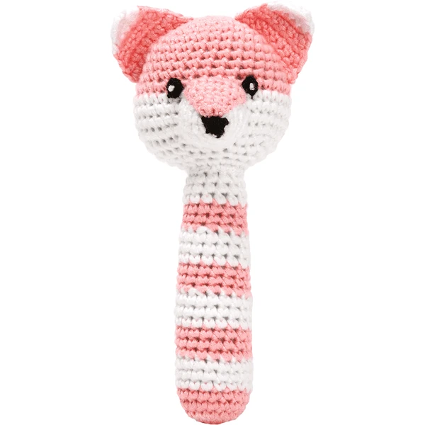 Nature Zoo Of Denmark Rattle Stick - Fox Peach 3 Nature Zoo Of Denmark Rattle Stick - Fox Peach