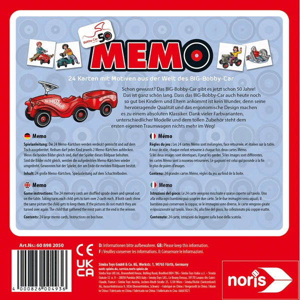 Noris 50 Jaar BIG Bobby Car Memo 6 Noris 50 Jaar BIG Bobby Car Memo - Afbeelding 4