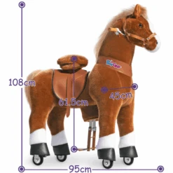 PonyCycle ® Brown With White Hoof Horse 10 PonyCycle ® Brown With White Hoof Horse -Pink or blue ponycycle brown with white hoof horse a338460 3