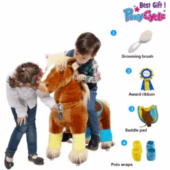 PonyCycle® Bruin Paard, Klein -Pink or blue ponycycle bruin paard klein a287967 4