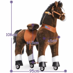 PonyCycle® Chocolate Brown With White Hoof Horse 9 PonyCycle® Chocolate Brown With White Hoof Horse -Pink or blue ponycycle chocolate brown with white hoof horse a338458 2