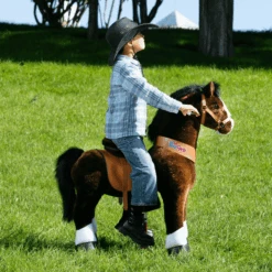 PonyCycle® Chocolate Brown With White Hoof Horse 10 PonyCycle® Chocolate Brown With White Hoof Horse -Pink or blue ponycycle chocolate brown with white hoof horse a338458 3