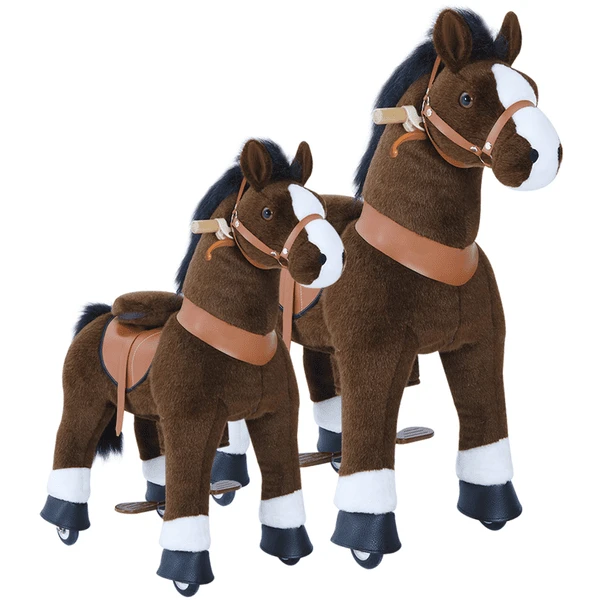 PonyCycle ® Donkerbruin Met Rem En Geluid - Groot 6 PonyCycle ® Donkerbruin Met Rem En Geluid - Groot - Afbeelding 4