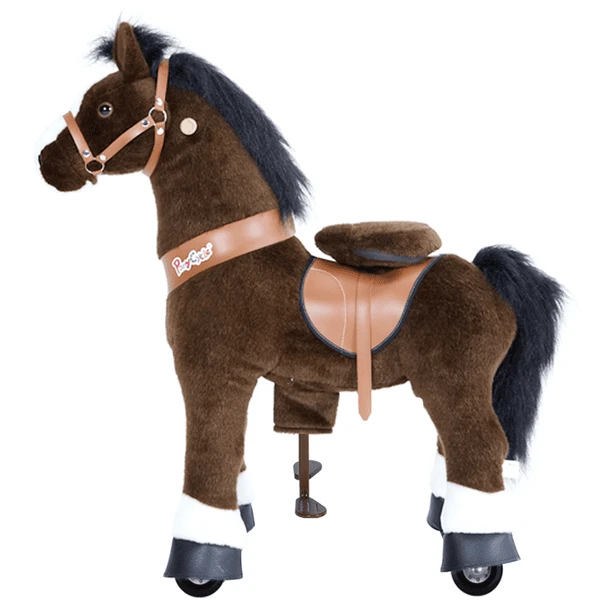 PonyCycle ® Donkerbruin Met Rem En Geluid - Klein 4 PonyCycle ® Donkerbruin Met Rem En Geluid - Klein - Afbeelding 2