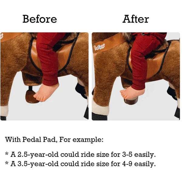 PonyCycle ® Pedal Pads - Pedal Adapter Voor U-Types, Bruin 7 PonyCycle ® Pedal Pads - Pedal Adapter Voor U-Types, Bruin - Afbeelding 5