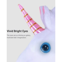 PonyCycle ® Witte Eenhoorn Met Rem - Groot -Pink or blue ponycycle witte eenhoorn met rem groot a313696 4