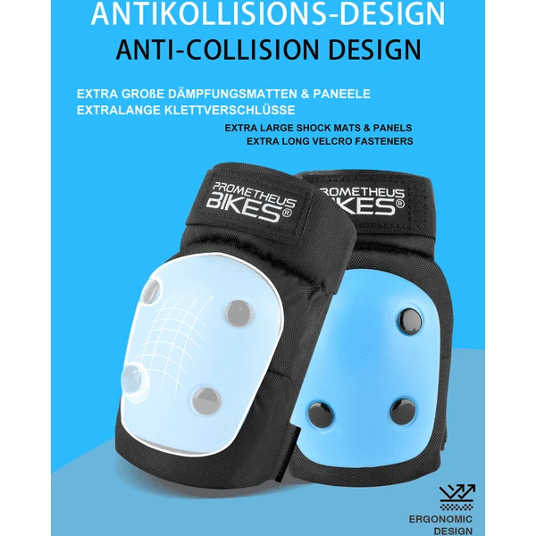 PROMETHEUS BICYCLES ® Beschermers Pads Set 6 In 1 Blauw 5 PROMETHEUS BICYCLES ® Beschermers Pads Set 6 In 1 Blauw - Afbeelding 3