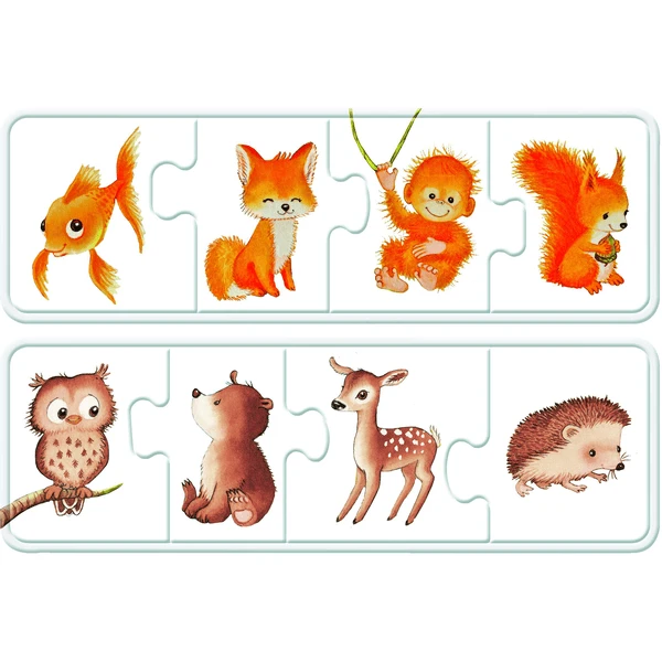 Ravensburger Mijn First Color Puzzels - Mijn Favoriete Dierenkinderen 4 Ravensburger Mijn First Color Puzzels - Mijn Favoriete Dierenkinderen - Afbeelding 2