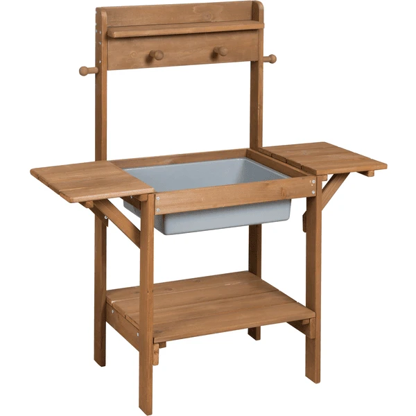 Roba Speelkeuken Outdoor Midi Bruin 4 Roba Speelkeuken Outdoor Midi Bruin - Afbeelding 2