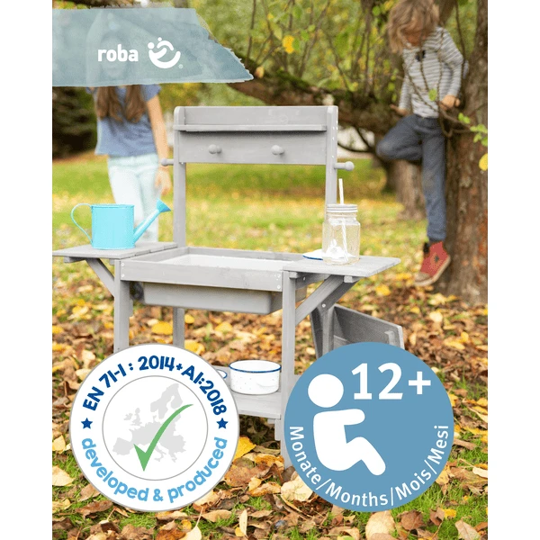 Roba Speelkeuken Outdoor Midi Grijs 7 Roba Speelkeuken Outdoor Midi Grijs - Afbeelding 5