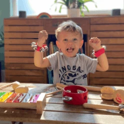 Schmetterline 16-delige Houten Ritmeset - RAINBOW -Pink or blue schmetterline 16 delige houten ritmeset rainbow a371195 3