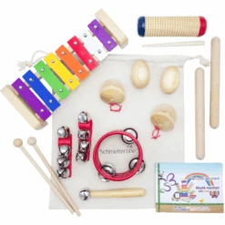 Schmetterline 16-delige Houten Ritmeset - RAINBOW -Pink or blue schmetterline 16 delige houten ritmeset rainbow a371195 4