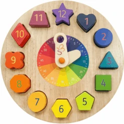 Schmetterline Kronolino - Houten Klok Met Regenboogkleuren