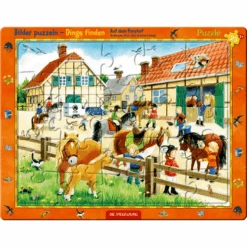 SPIEGELBURG COPPENRATH Framepuzzel - Op De Ponyboerderij (25 Stukjes)