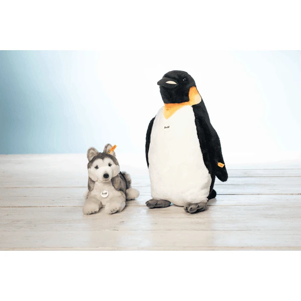 Steiff Husky Bernie Grijs/wit Liggend, 33 Cm 7 Steiff Husky Bernie Grijs/wit Liggend, 33 Cm - Afbeelding 5